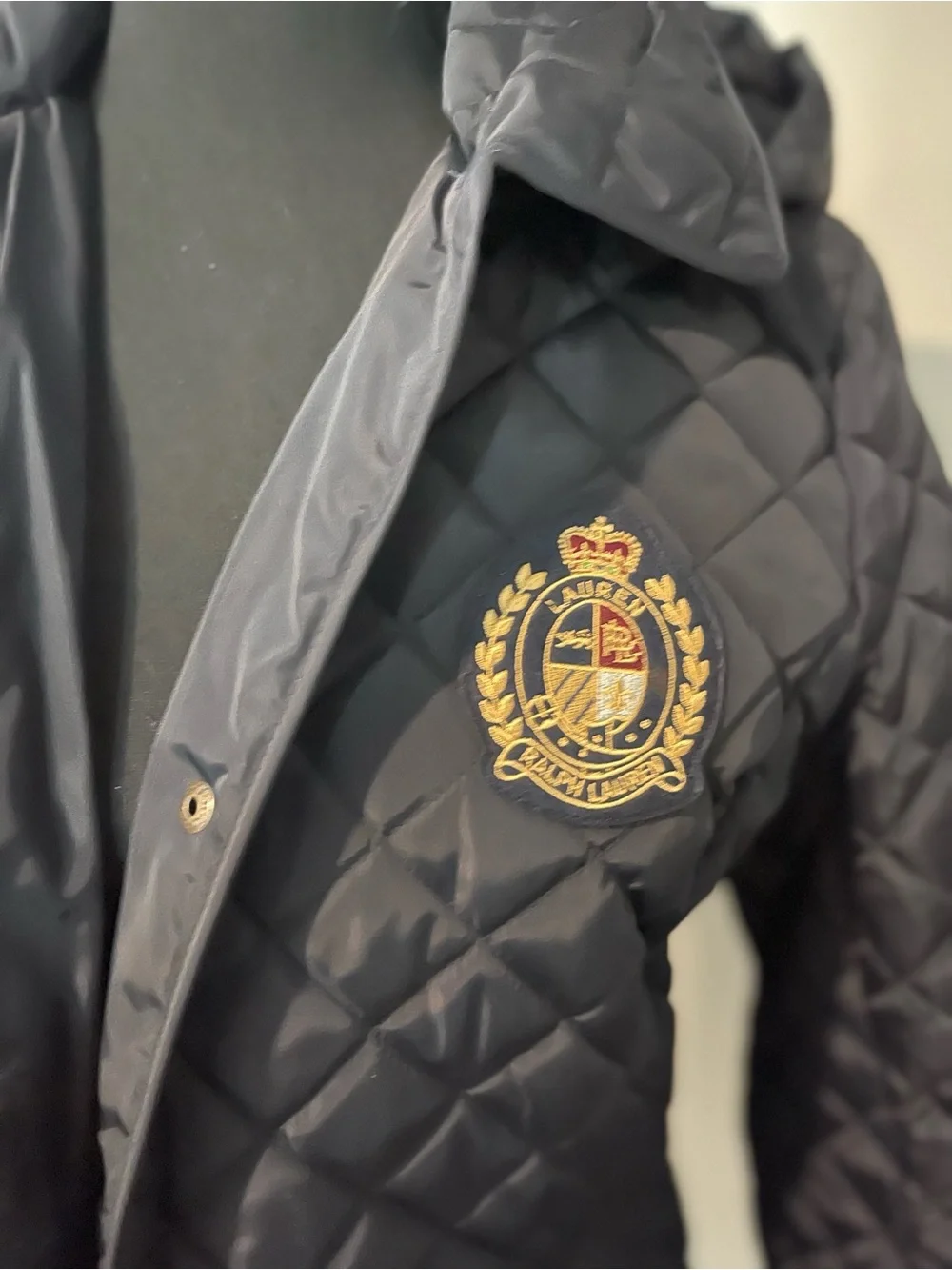 Lauren Ralph Lauren Navy Quilted Crest Puffer Jacket